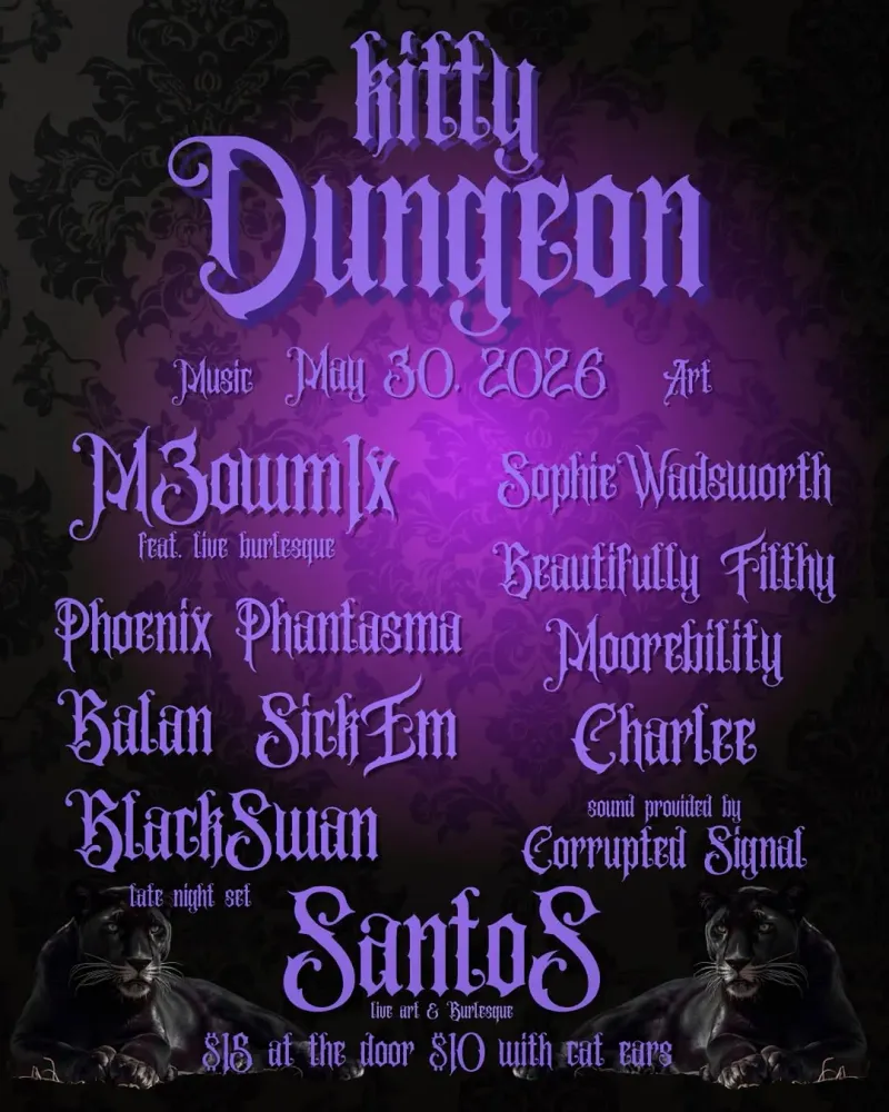 レノックス猫 ( 独宴会 ) Kitty's First Recital Kitty Dungeon, New Orleans | Santos Bar at Mato events