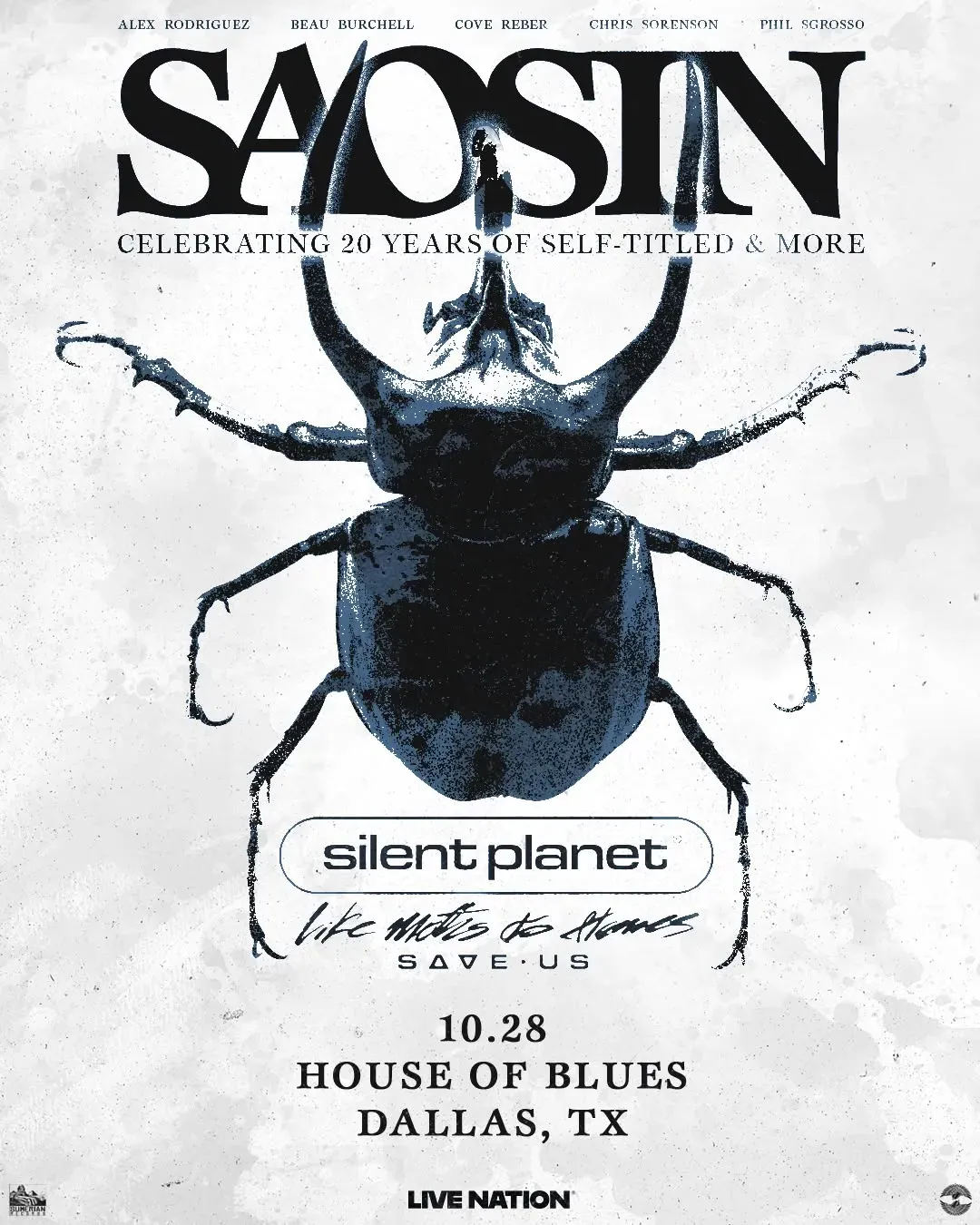 Saosin: 20 Years of Self-Titled, Dallas | House of Blues Dallas at