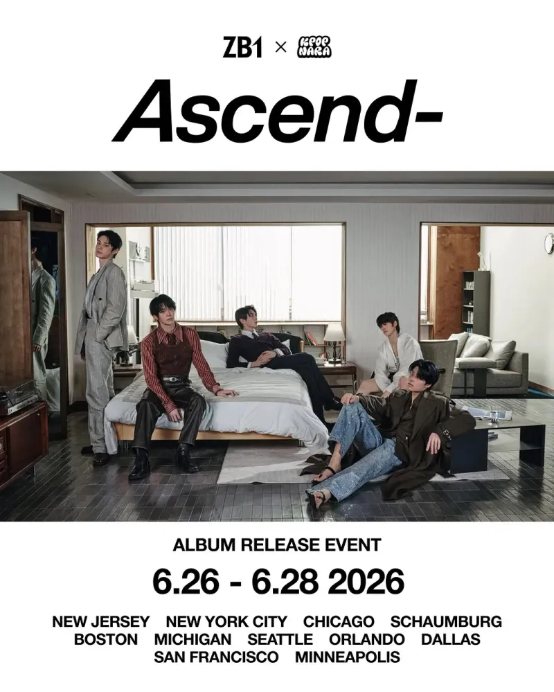 ZB1 Ascend at KPOP NARA Woodfield, Chicago | Multiple venues at