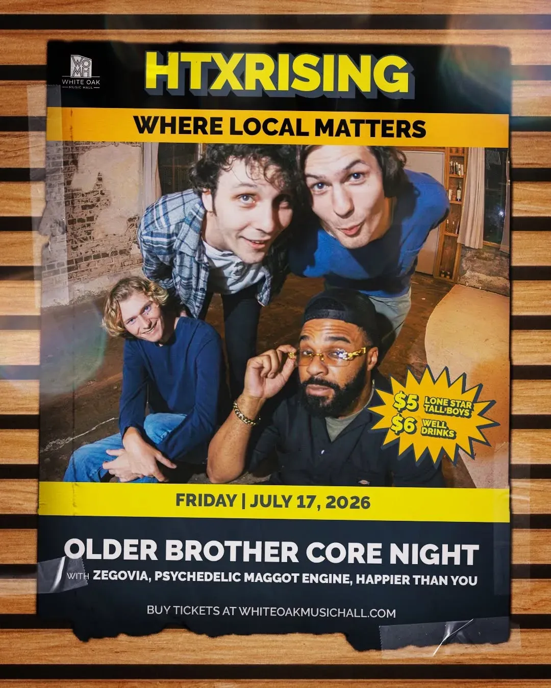 Older Brother Core Night at White Oak Music Hall in Houston