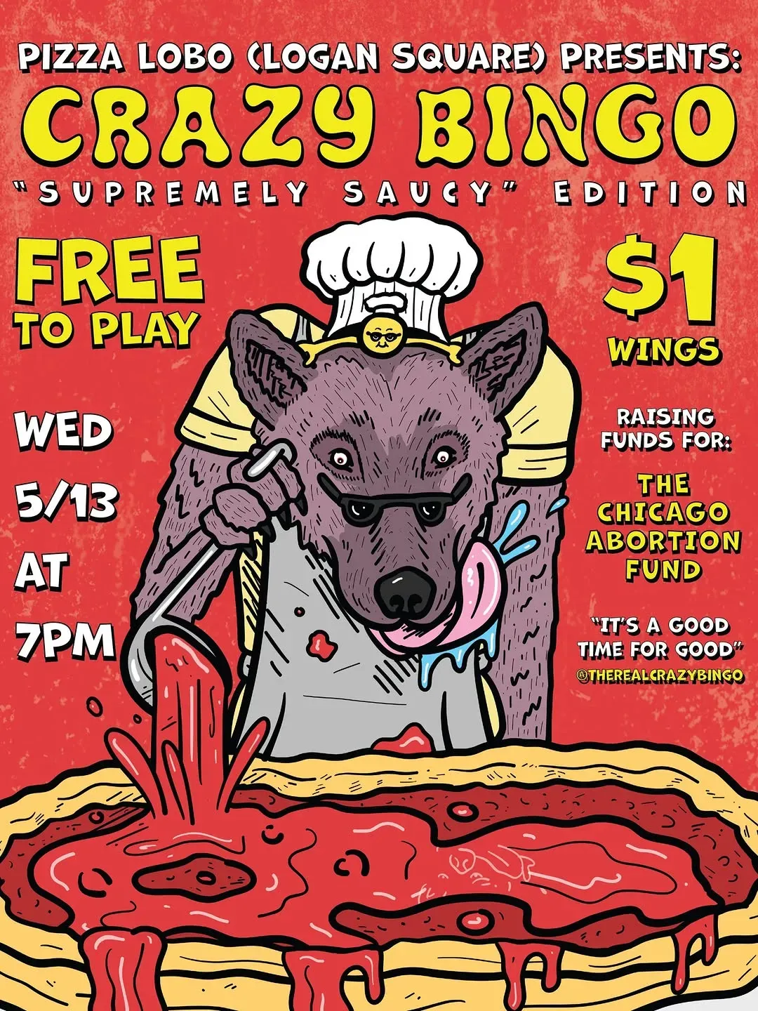 Crazy Bingo: Supremely Saucy, Chicago | Pizza Lobo at Mato events