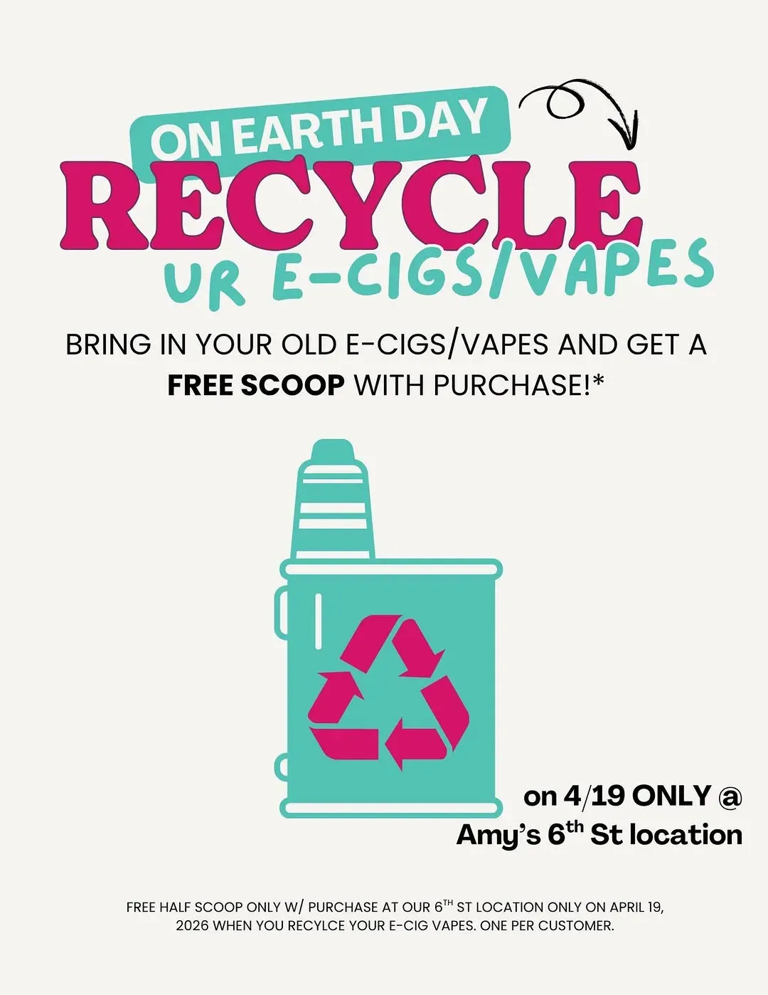 Vape Recycling at Amy's, Austin | Amy's Ice Creams at Mato events Vape Recycling at Amy's, Austin | Amy's Ice Creams at Mato events