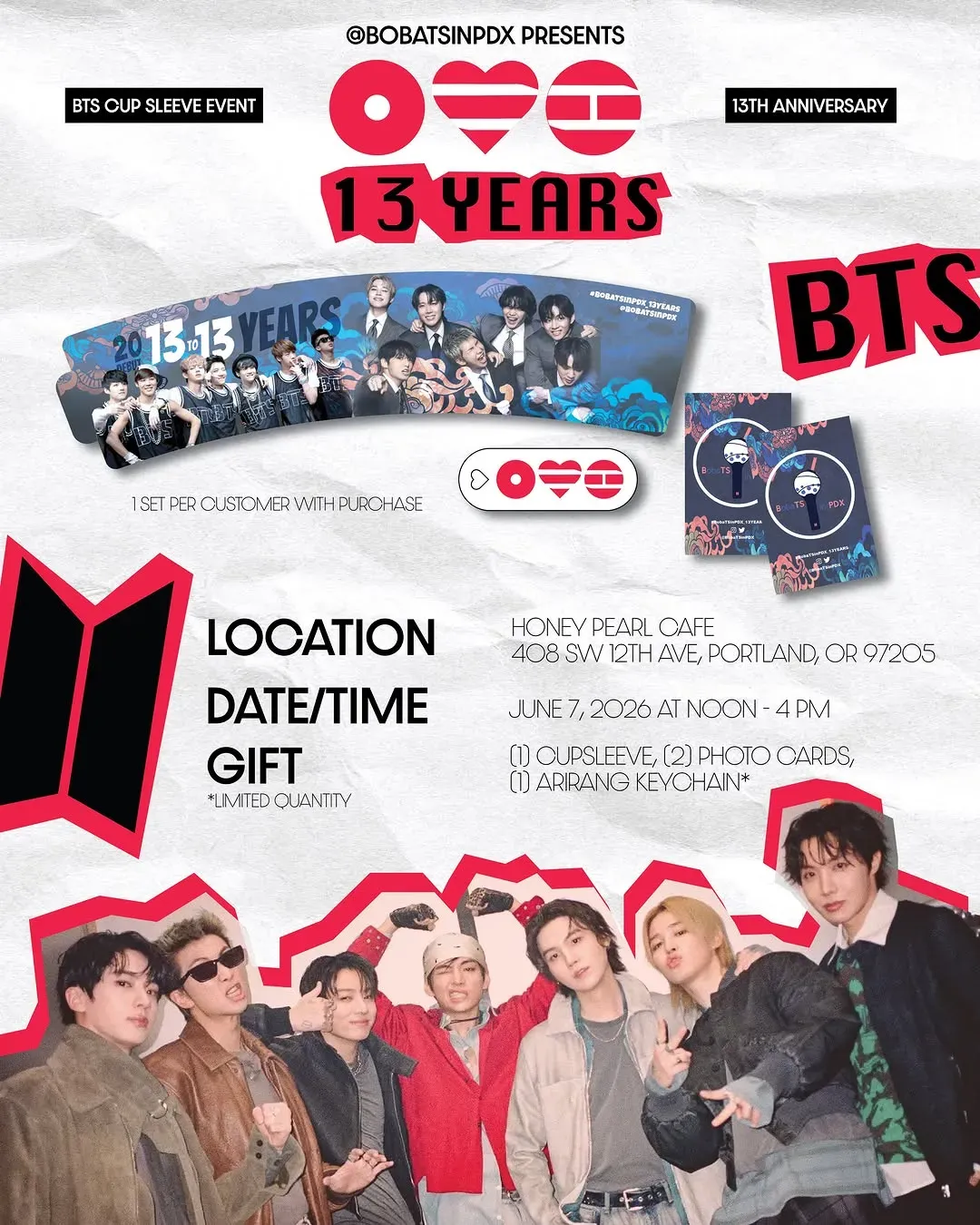 BTS Festa Cafe Event, Portland | Honey Pearl Cafe at Mato events