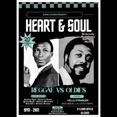 Heart & Soul: Reggae VS Oldies at Hello Stranger in Los Angeles