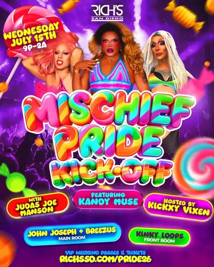 Mischief Pride Kick-Off at Rich's San Diego in San Diego | Mato