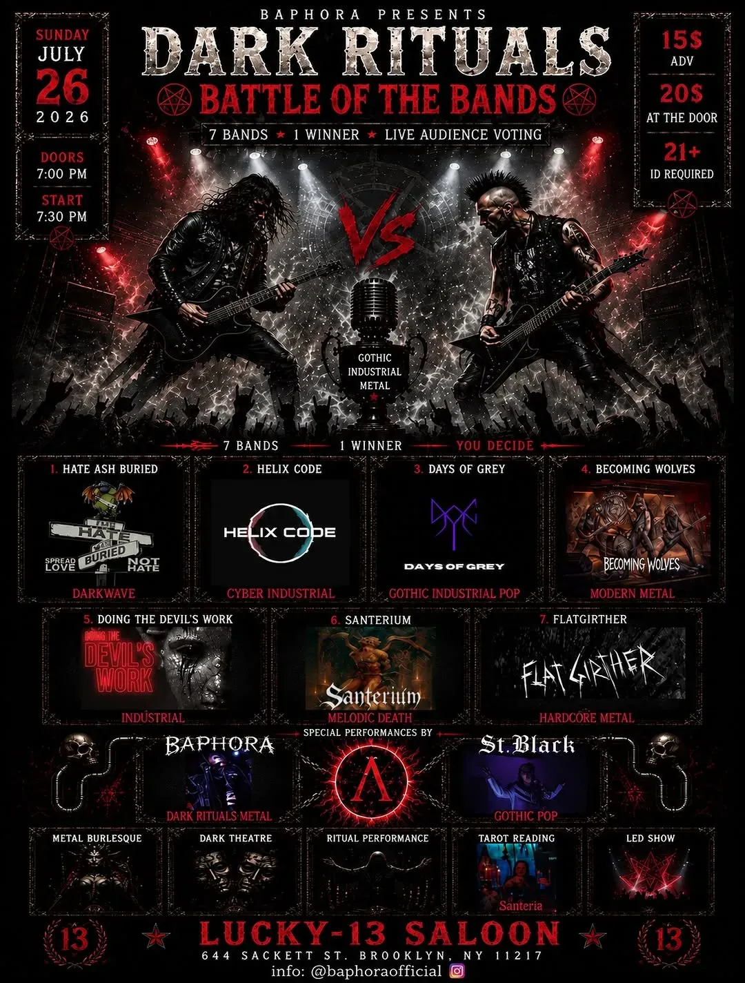 Baphora: Dark Rituals, New York | Lucky 13 Saloon at Mato events