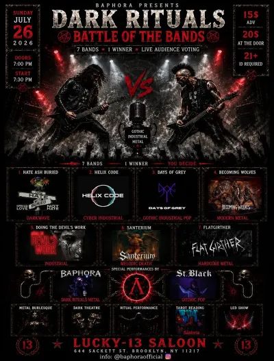 Baphora: Dark Rituals, New York | Lucky 13 Saloon at Mato events
