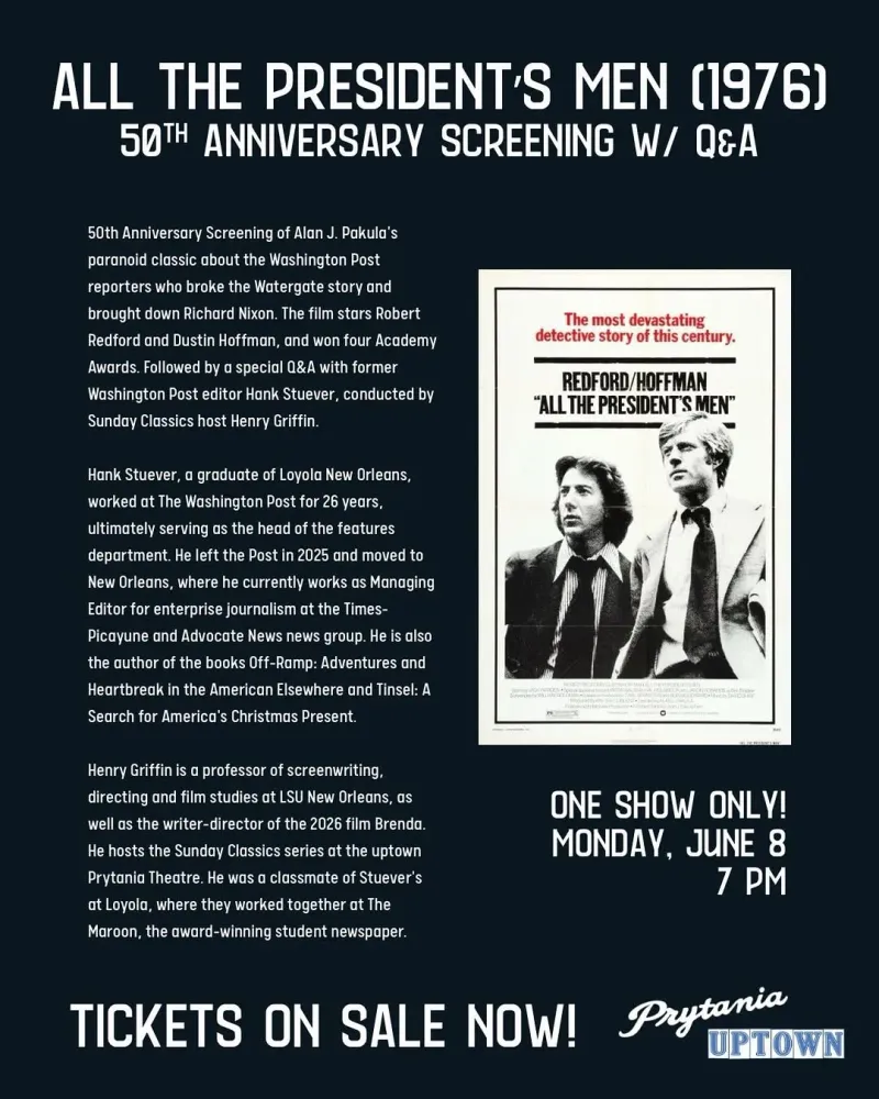 All The President's Men Screening in New Orleans | Mato