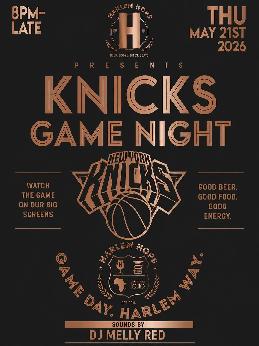 Knicks Game Night, New York | Harlem Hops at Mato events