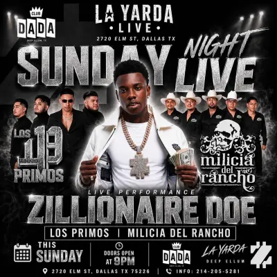 Sunday Night Live, Dallas | Club Dada at Mato events