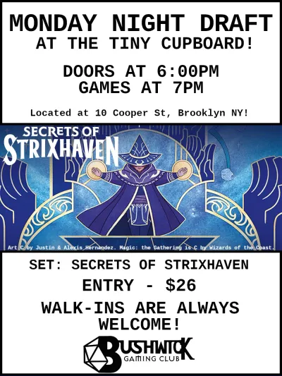 Strixhaven MTG Draft, New York | The Tiny Cupboard at Mato events