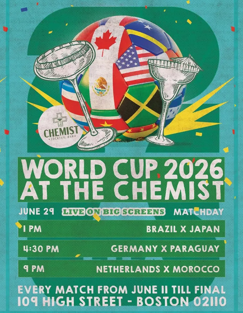 World Cup 2026: Round of 32, Boston | The Chemist Cocktail Bar at