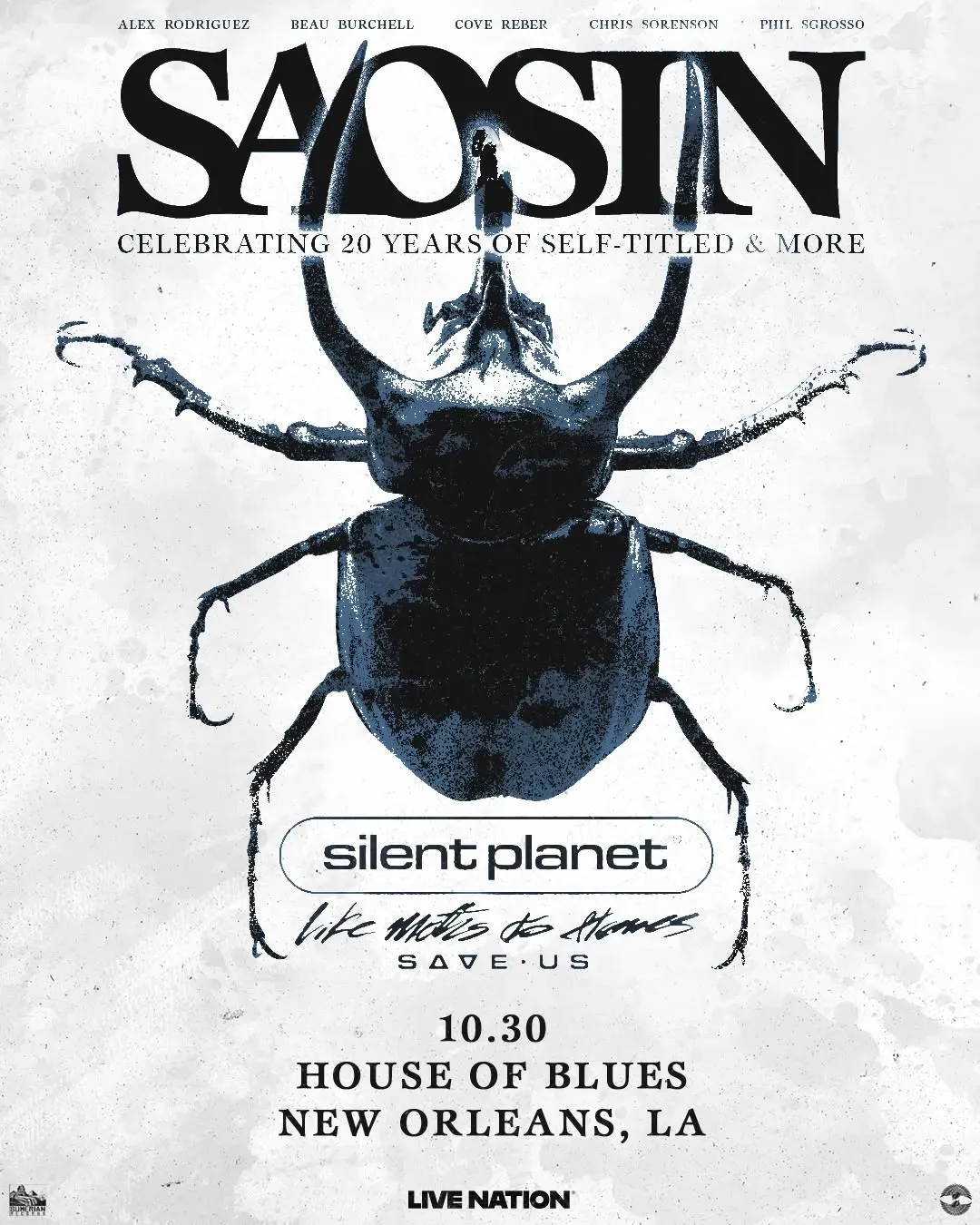 Saosin: 20 Years of Self-Titled, New Orleans | House of Blues at